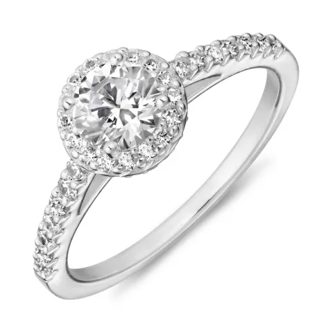 zirkon ring i sølv