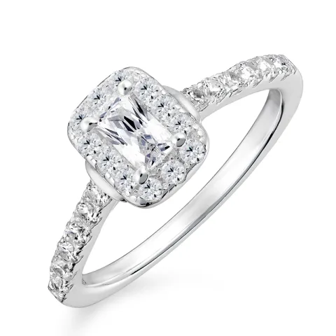 zirkon ring i sølv