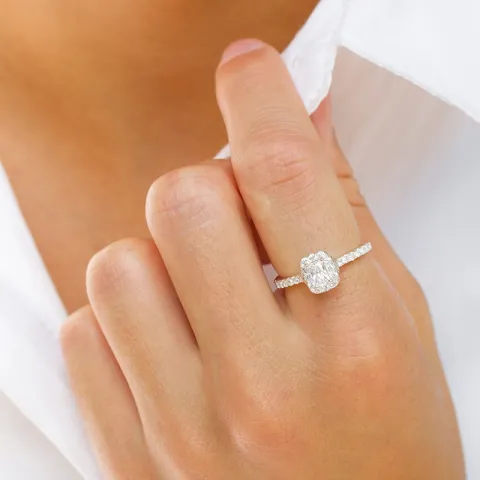 zirkon ring i sølv