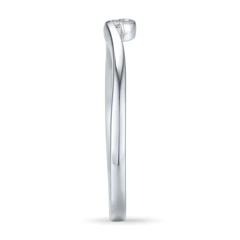 diamant ring i 9 karat hvidguld 0,02 ct