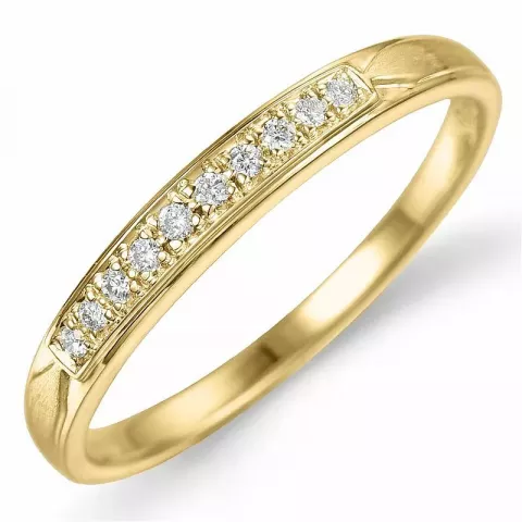 Diamant ring i 9 karat guld 0,07 ct