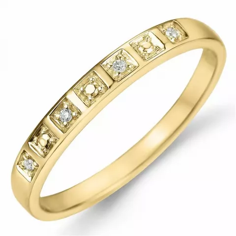 Diamant ring i 9 karat guld 0,02 ct