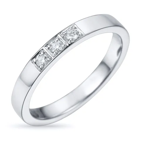 diamant alliancering i 9 karat hvidguld 0,09 ct