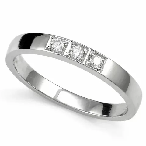 Kollektionsprøve diamant alliancering i 9 karat hvidguld 0,09 ct