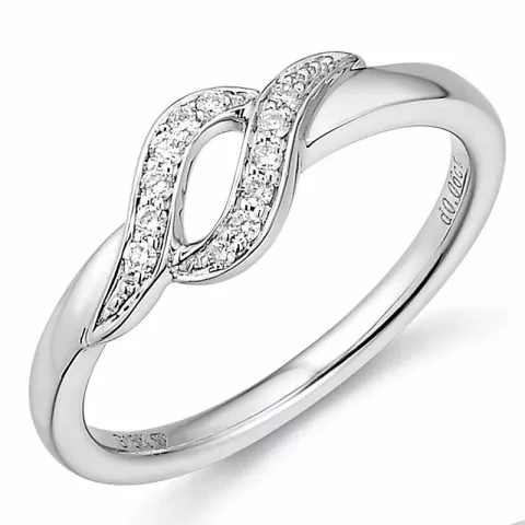 diamant ring i 9 karat hvidguld 0,06 ct