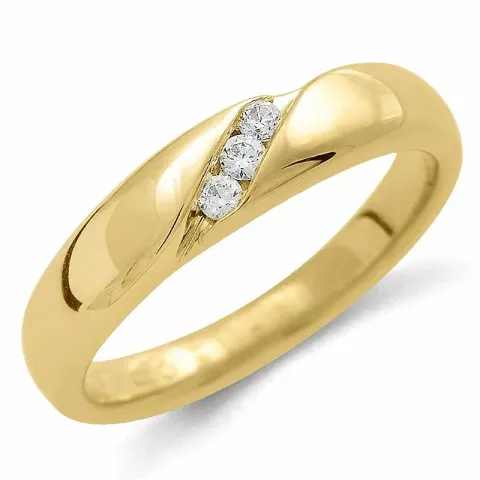 Diamant ring i 9 karat guld 0,08 ct