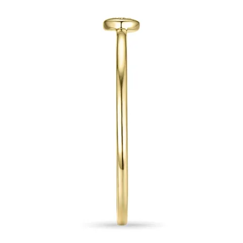 rund diamantring i 9 karat guld.- og hvidguld 0,01 ct