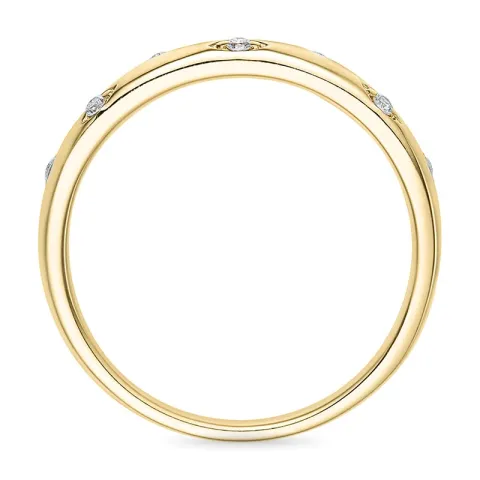 abstrakt diamantring i 9 karat guld 0,09 ct