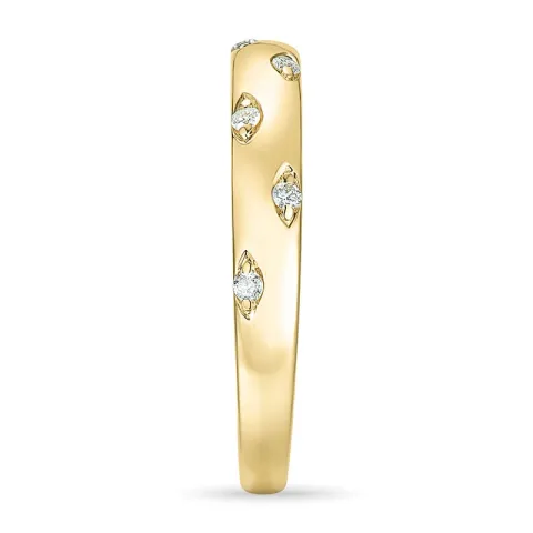 abstrakt diamantring i 9 karat guld 0,09 ct