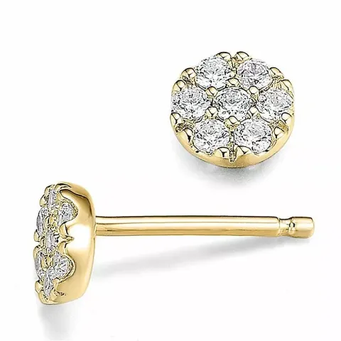 diamantøreringe i 9 karat guld med diamant 
