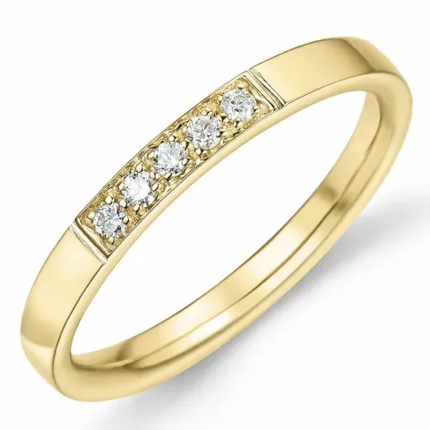 Diamantring i 9 karat guld 0,09 ct