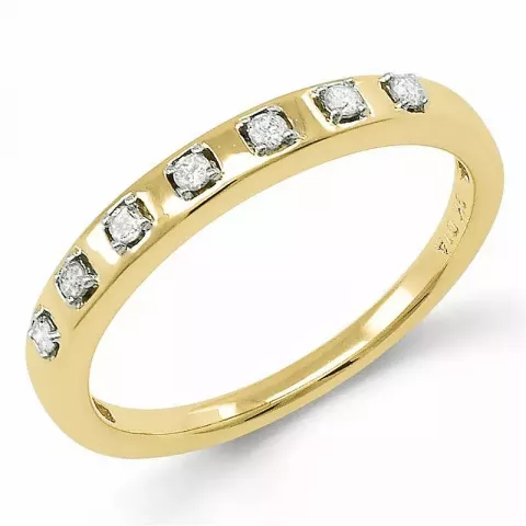 Enkel diamant ring i 9 karat guld.- og hvidguld 0,09 ct