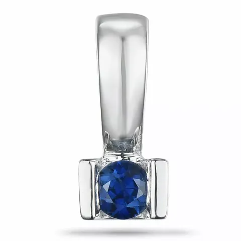 safir vedhæng i 9 karat hvidguld 0,13 ct