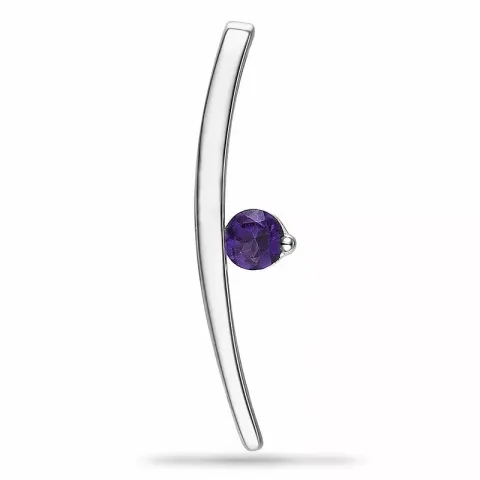 Ametyst vedhæng i 9 karat hvidguld 0,12 ct