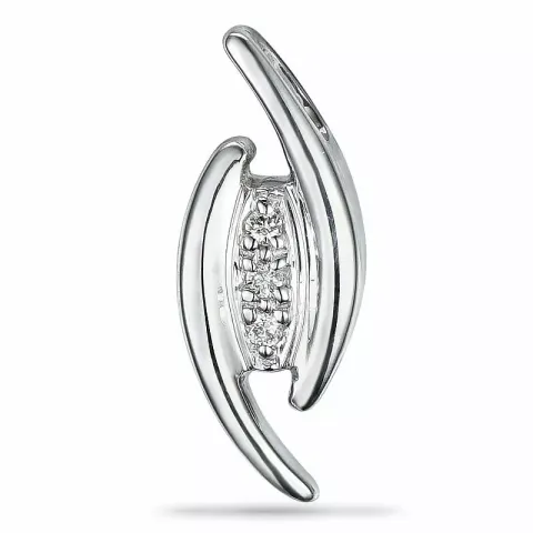 Diamant vedhæng i 9 karat hvidguld 0,01 ct