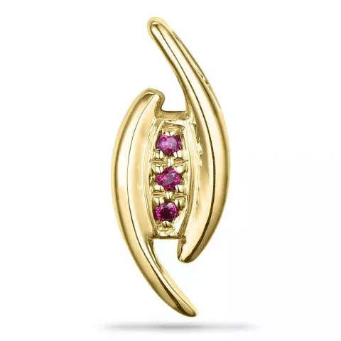 Rubin vedhæng i 9 karat guld 0,01 ct