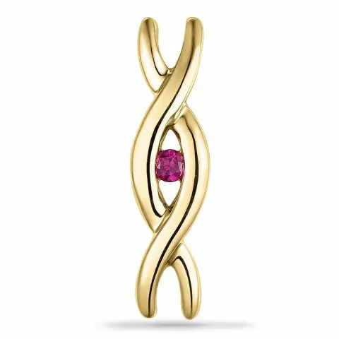 Rubin vedhæng i 9 karat guld 0,07 ct