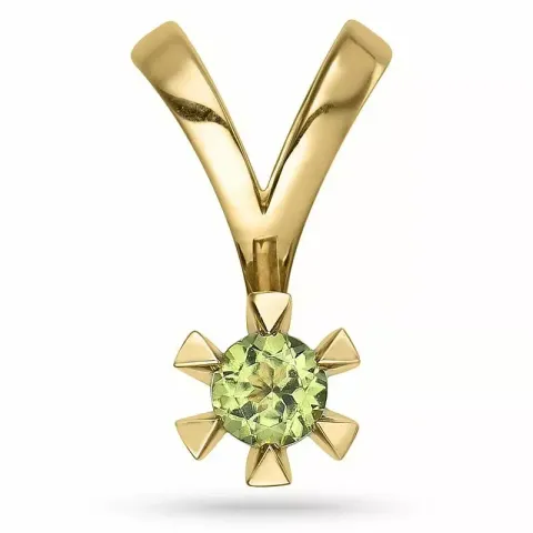 peridot vedhæng i 9 karat guld 0,30 ct
