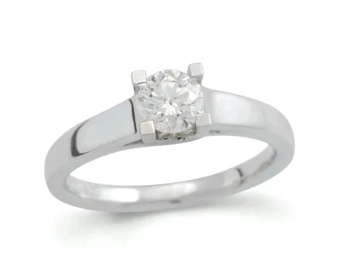 diamant ring i 14 karat hvidguld 0,40 ct