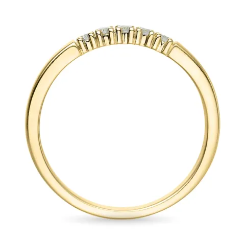 diamant alliancering i 14 karat guld 5 x 0,03 ct