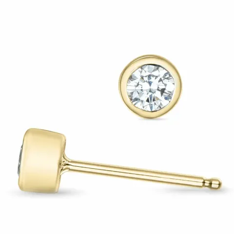 2 x 0,15 ct Kampagne - brillantøreringe i 14 karat guld med diamant
