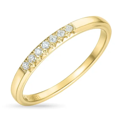 diamant alliancering i 14 karat guld 0,11 ct