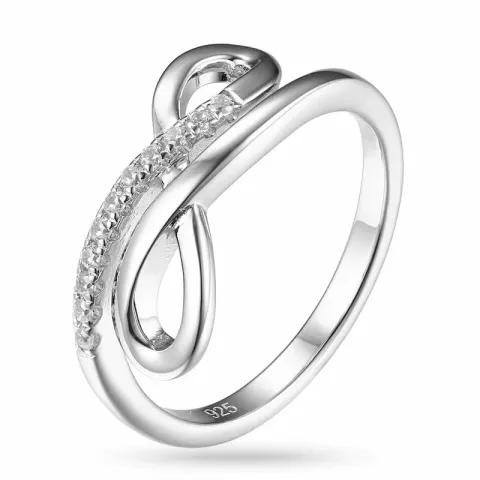 Kollektionsprøve infinity zirkon ring i sølv