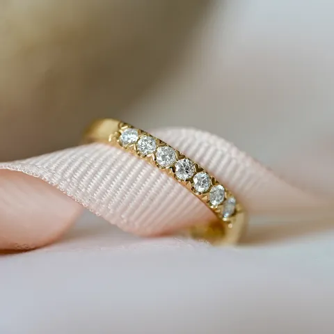 diamant alliancering i 14 karat guld 0,24 ct