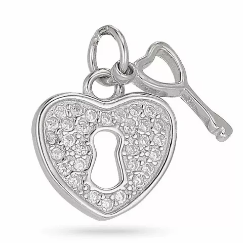 Kollektionsprøve nøgle zirkon vedhæng i sølv