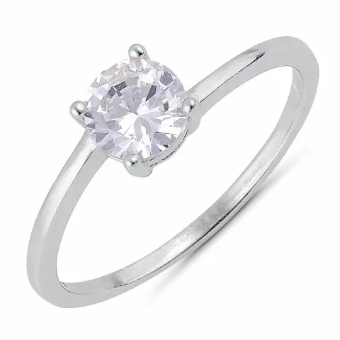 Billig zirkon ring i sølv