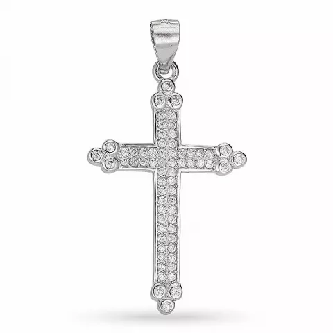 Kollektionsprøve kors zirkon vedhæng i sølv