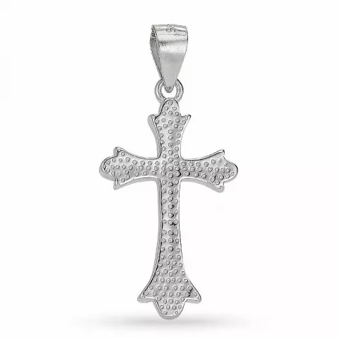 Kollektionsprøve kors zirkon vedhæng i sølv