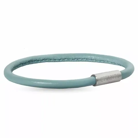 Rund grøn magnetarmbånd i læder med stål lås x 4 mm