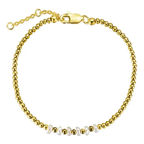 Kollektionsprøve hematite armbånd med ferskvandsperle