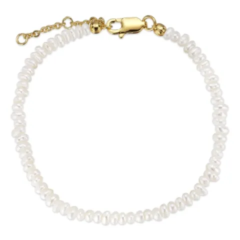 3 mm armbånd med ferskvandsperle