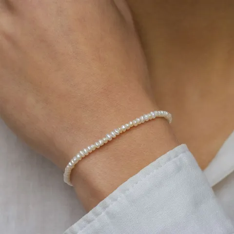 3 mm armbånd med ferskvandsperle