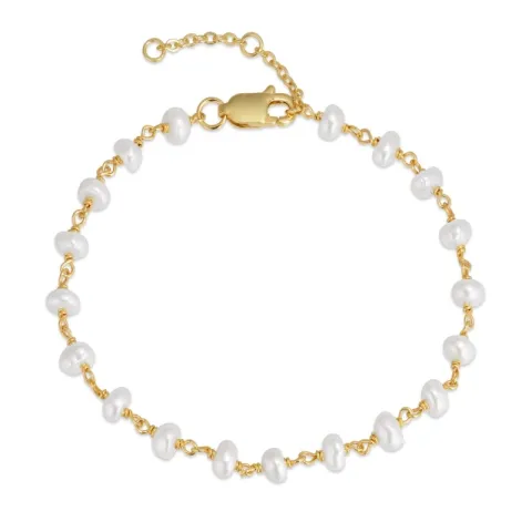 4 mm armbånd med ferskvandsperle