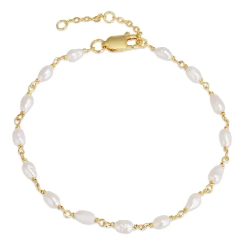 3 mm armbånd med ferskvandsperle