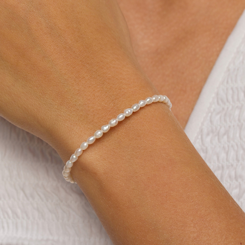 3,5 mm armbånd med ferskvandsperle