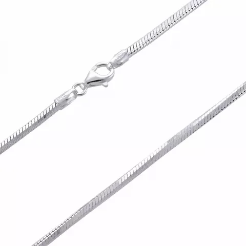Enkel kort slangehalskæde i sølv 38 cm x 2,0 mm