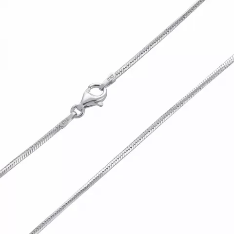 Simpel slangehalskæde i rhodineret sølv 38 cm x 1,6 mm
