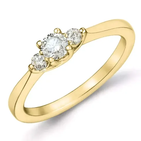 lab grown diamant ring i 9 karat guld 0,30 ct