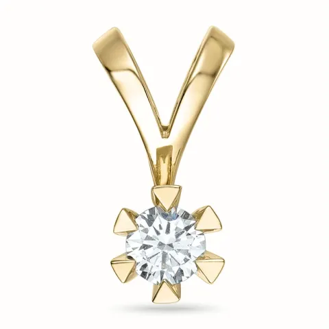 0,40 ct lab grown diamant vedhæng i 9 karat guld 0,40 ct