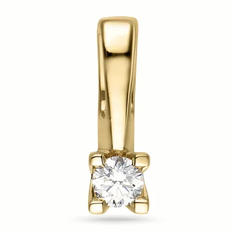 0,10 ct lab grown diamant solitairevedhæng i 9 karat guld 0,10 ct