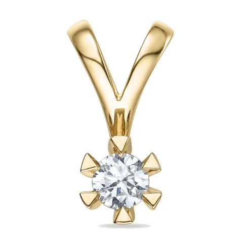 0,30 ct lab grown diamant vedhæng i 9 karat guld 0,30 ct