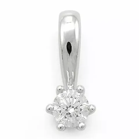 0,10 ct lab grown diamant solitairevedhæng i 9 karat hvidguld 0,10 ct