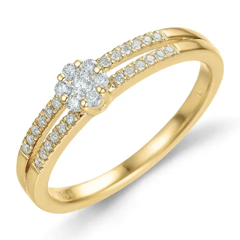 lab grown diamant ring i 14 karat guld 0,21 ct
