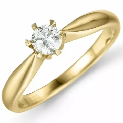 0,50 ct lab grown diamant ring i 14 karat guld 0,50 ct