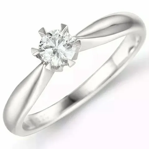 0,50 ct lab grown diamant ring i 14 karat hvidguld 0,50 ct