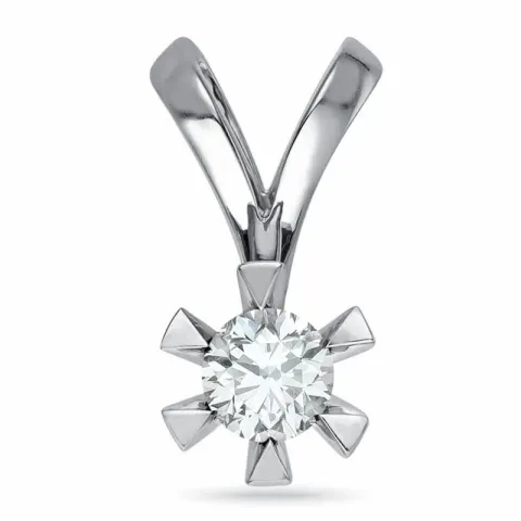 0,50 ct lab grown diamant vedhæng i 14 karat hvidguld 0,50 ct